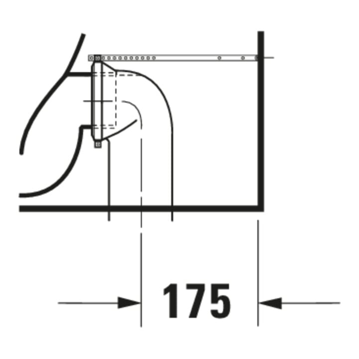 Duravit WC sur pied DuraStyle, chasse profonde 37x70,5 cm, 4,5 l, entrée variable, blanc