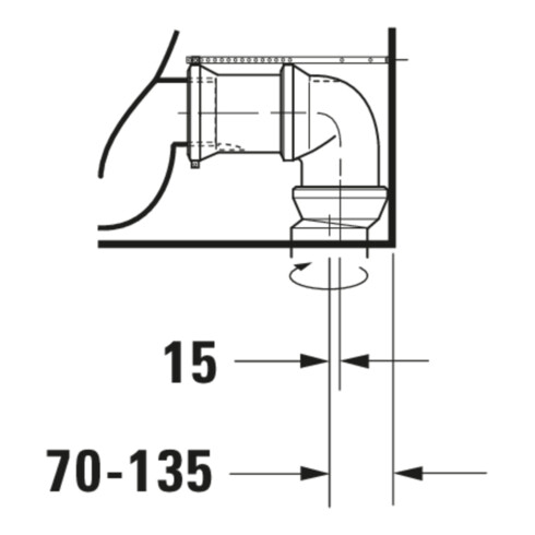 Duravit WC sur pied DuraStyle, chasse profonde 37x70,5 cm, 4,5 l, entrée variable, blanc