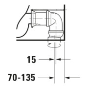 Duravit WC sur pied DuraStyle, chasse profonde 37x70,5 cm, 4,5 l, entrée variable, blanc-4