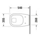 Duravit WC suspendu à chasse plate D-Code 35,5x54 cm, 6 l, blanc