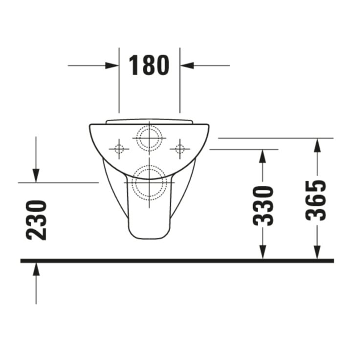 Duravit WC suspendu à chasse plate D-Code 35,5x54 cm, 6 l, blanc