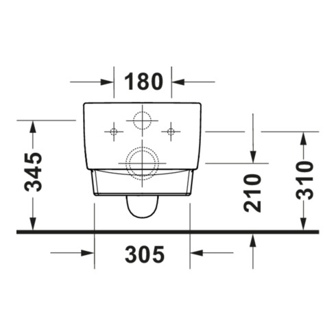 Duravit WC suspendu Balcoon 37x54 cm, blanc brillant
