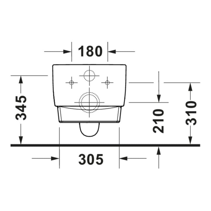 Duravit WC suspendu Balcoon 37x54 cm, blanc brillant