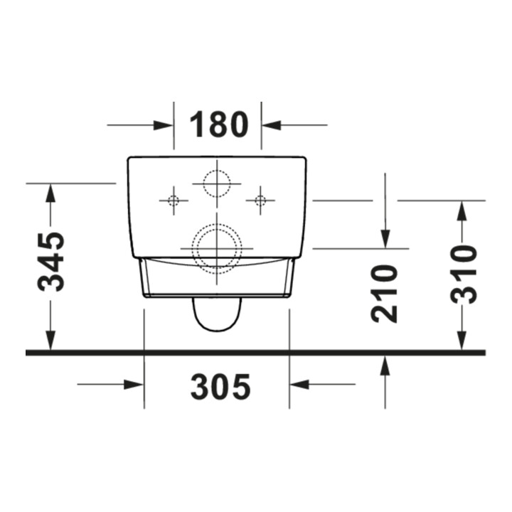 Duravit WC suspendu Balcoon 37x54 cm, blanc mat soyeux