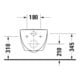 Duravit WC suspendu, chasse profonde Architec 36,5x57,5 cm, 4,5 l, blanc-2