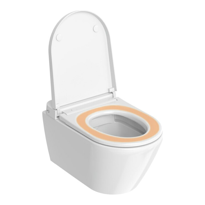 Duravit WC suspendu compact D-Neo, chasse profonde, 220-240 V, 50 Hz, sans rebord, HygieneGlaze