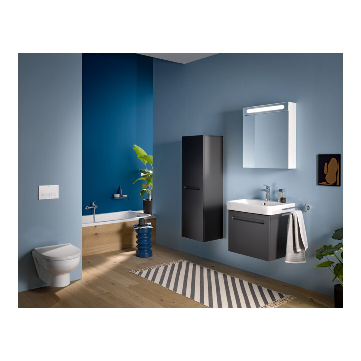 Duravit WC suspendu, cuvette à chasse basse No. 1 Compact 36,5x48 cm, 4,5 l, sans rebord, blanc