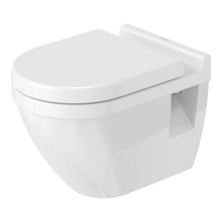 Duravit WC suspendu, cuvette à chasse basse Starck 3 37x54 cm, 4,5 l, sans rebord, blanc