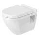 Duravit WC suspendu, cuvette à chasse basse Starck 3 37x54 cm, 4,5 l, sans rebord, blanc-1