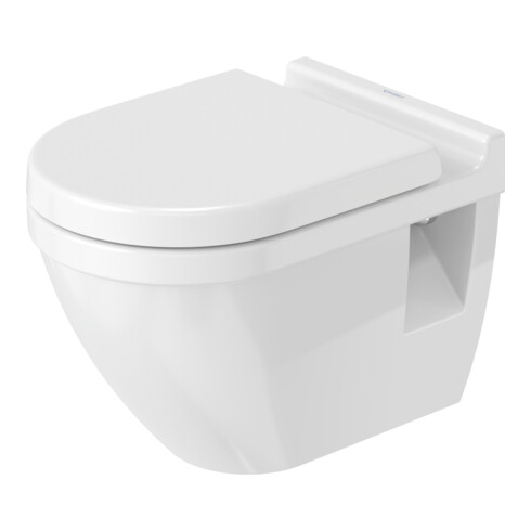 Duravit WC suspendu, cuvette à chasse basse Starck 3 37x54 cm, 4,5 l, sans rebord, blanc