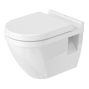 Duravit WC suspendu, cuvette à chasse basse Starck 3 37x54 cm, 4,5 l, sans rebord, blanc