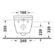 Duravit WC suspendu, cuvette à chasse basse Starck 3 37x54 cm, 4,5 l, sans rebord, blanc