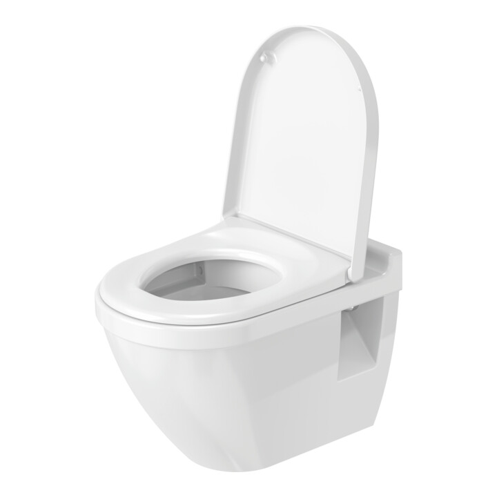 Duravit WC suspendu, cuvette à chasse basse Starck 3 37x54 cm, 4,5 l, sans rebord, blanc