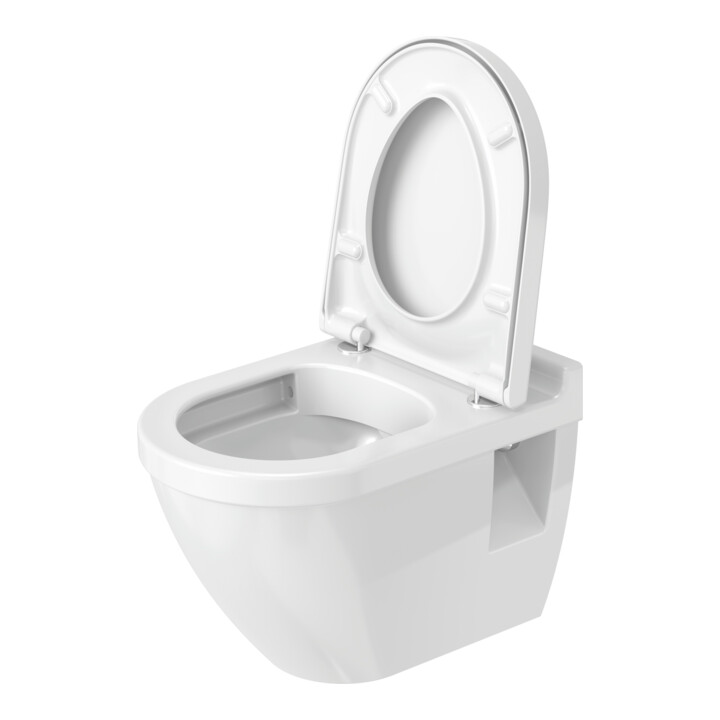 Duravit WC suspendu, cuvette à chasse basse Starck 3 37x54 cm, 4,5 l, sans rebord, blanc