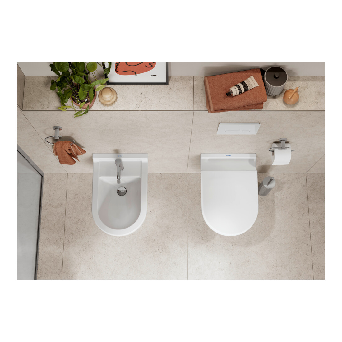 Duravit WC suspendu, cuvette à chasse basse Starck 3 37x54 cm, 4,5 l, sans rebord, blanc