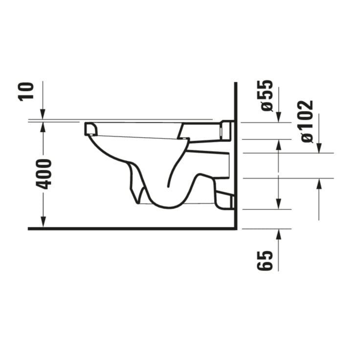 Duravit WC suspendu, cuvette à chasse profonde 1930 35,5x58,5 cm, 6,0 l, blanc
