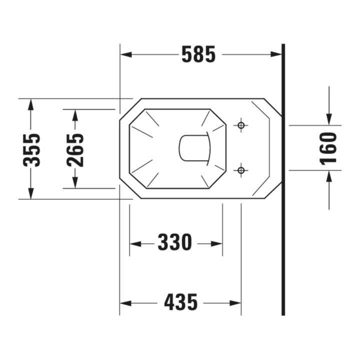 Duravit WC suspendu, cuvette à chasse profonde 1930 35,5x58,5 cm, 6,0 l, blanc