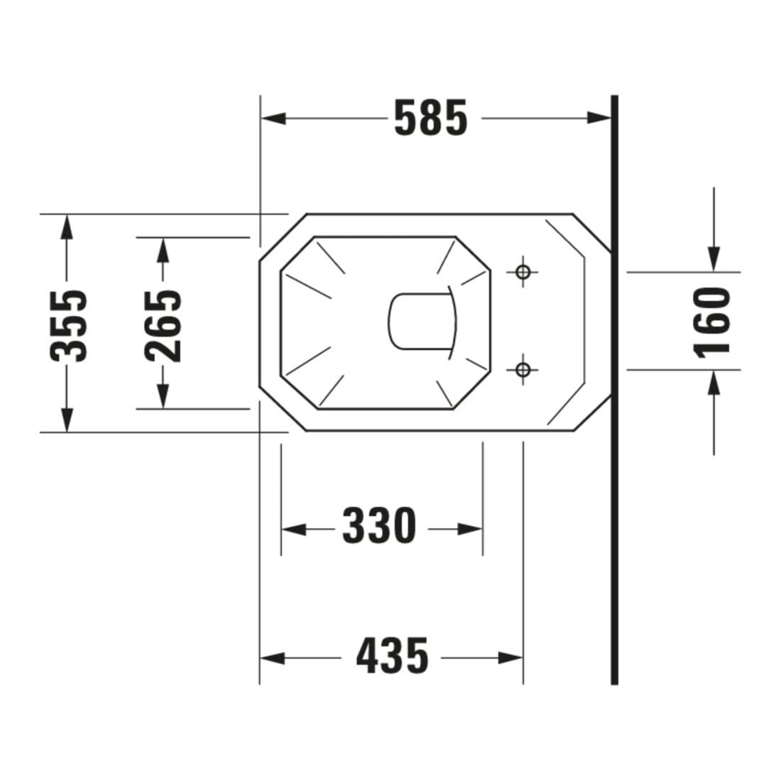 Duravit WC suspendu, cuvette à chasse profonde 1930 35,5x58,5 cm, 6,0 l, blanc