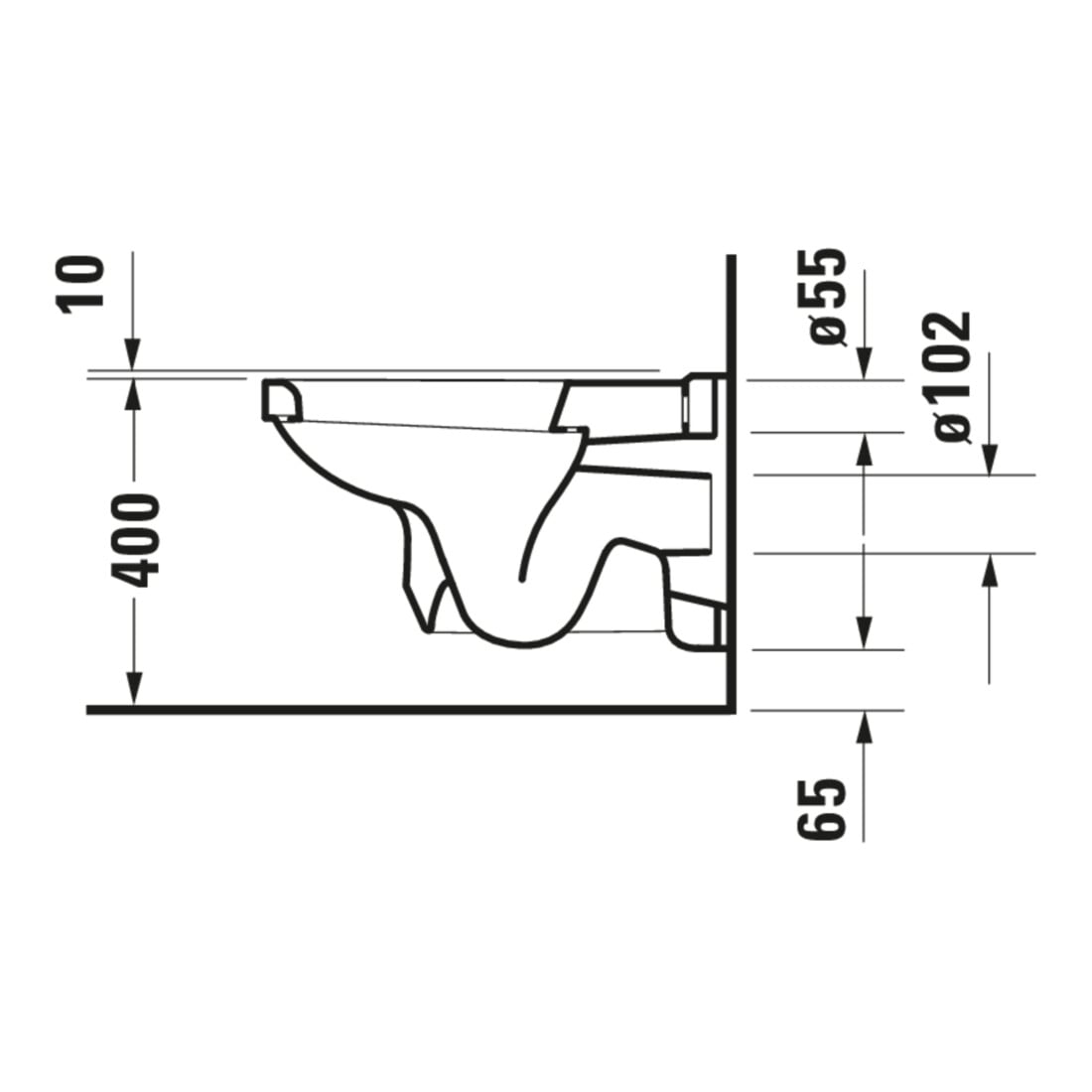 Duravit WC suspendu, cuvette à chasse profonde 1930 35,5x58,5 cm, 6,0 l, blanc