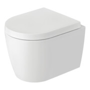 Duravit WC suspendu, cuvette à chasse profonde Com Me by Starck 37x48 cm, 4,5 l, sans bride, blanc mat HygGlaze