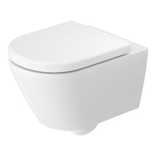 Duravit WC suspendu, cuvette à chasse profonde D-Code 37x54 cm, 4,5 l, sans bride, blanc, avec ferrure de montage