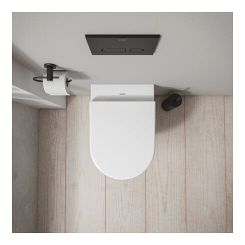 Duravit WC suspendu, cuvette à chasse profonde D-Code 37x54 cm, 4,5 l, sans bride, blanc, avec ferrure de montage