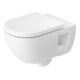 Duravit WC suspendu, cuvette à chasse profonde D-Code 37x57 cm, 4,5 l, sans bride, blanc, sans charnière prémontée-1