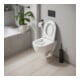 Duravit WC suspendu, cuvette à chasse profonde D-Code avec abattant à frein, sans rebord, blanc