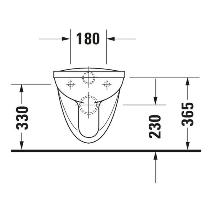 Duravit WC suspendu, cuvette à chasse profonde D-Code Basic 35,5x56 cm, 6 l, blanc