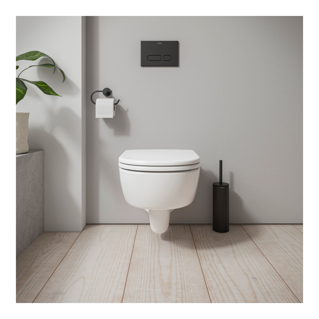 Duravit WC suspendu, cuvette à chasse profonde D-Code sans abaissement, avec siège WC, sans rebord, blanc