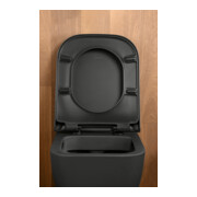 Duravit WC suspendu, cuvette à chasse profonde Happy D.2 36,5x54 cm, 4,5 l, sans bride, anthracite HygGlaze-5