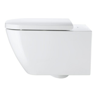 Duravit WC suspendu, cuvette à chasse profonde Happy D.2 36,5x54cm, 4,5 l, sans rebord, blanc