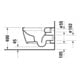 Duravit WC suspendu, cuvette à chasse profonde Me by Starck 37x57cm, 4,5 l, sans rebord, blanc mat HygGlaze