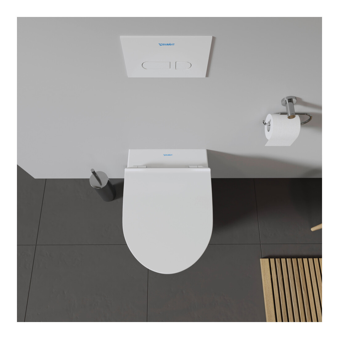 Duravit WC suspendu, cuvette à chasse profonde No. 1 36,5x54 cm, Rimless, blanc