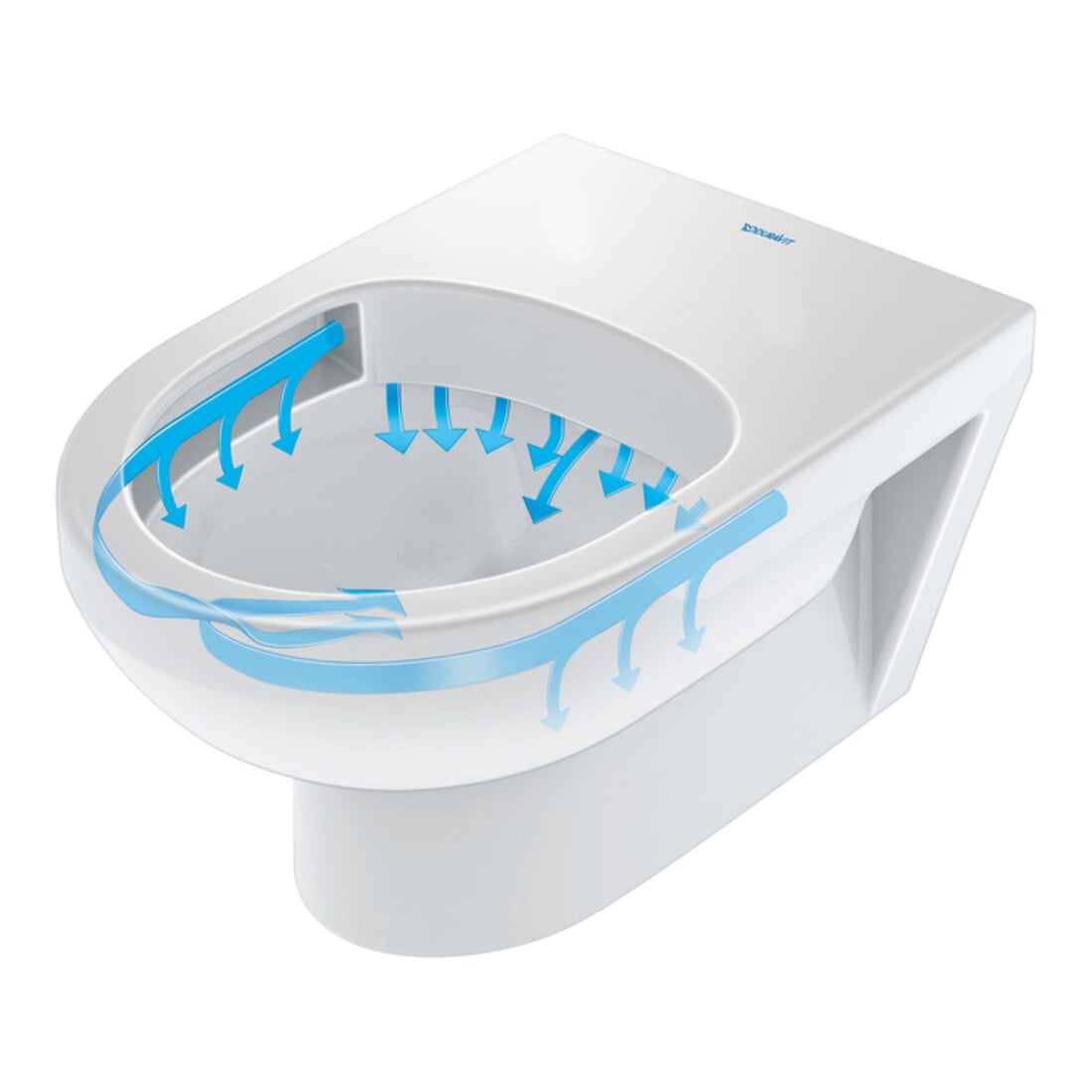 Duravit WC suspendu, cuvette à chasse profonde No. 1 36,5x54 cm, Rimless, blanc