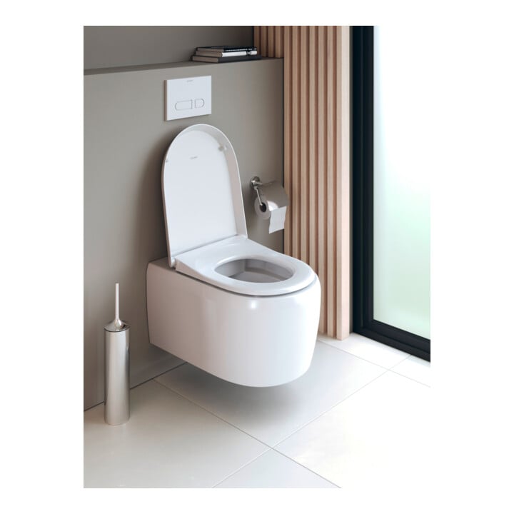 Duravit WC suspendu, cuvette à chasse profonde Qatego 38,5x57 cm, 4 l, blanc brillant