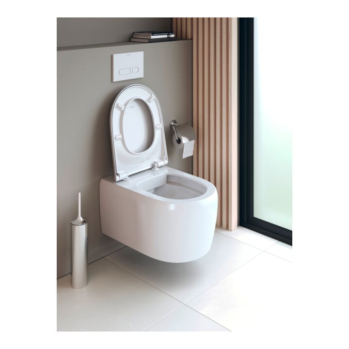 Duravit WC suspendu, cuvette à chasse profonde Qatego 38,5x57 cm, 4 l, blanc brillant