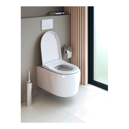 Duravit WC suspendu, cuvette à chasse profonde Qatego 38,5x57 cm, 4 l, blanc brillant