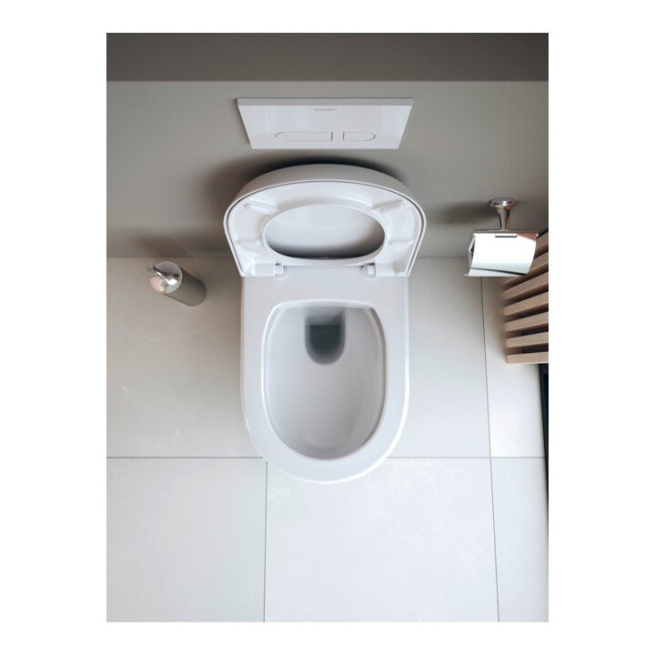 Duravit WC suspendu, cuvette à chasse profonde Qatego 38,5x57 cm, 4 l, blanc brillant