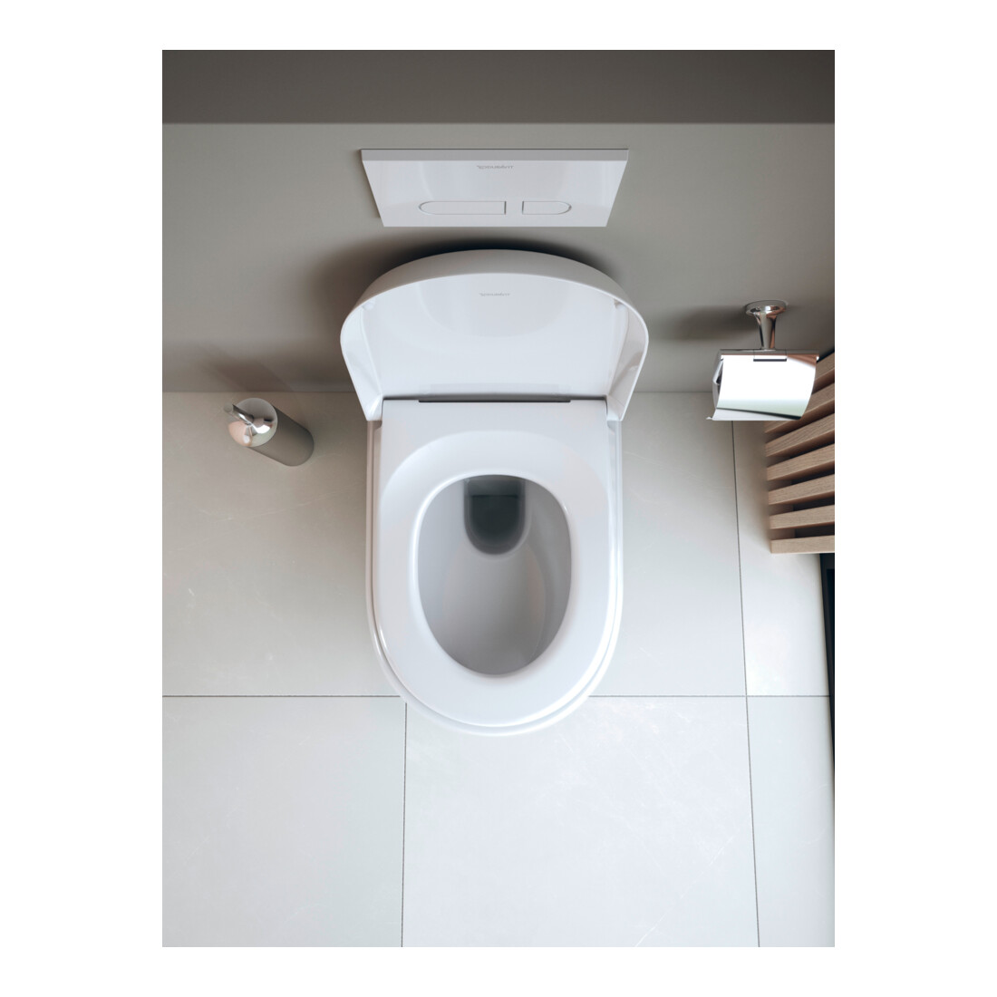 Duravit WC suspendu, cuvette à chasse profonde Qatego 38,5x57 cm, 4 l, blanc brillant