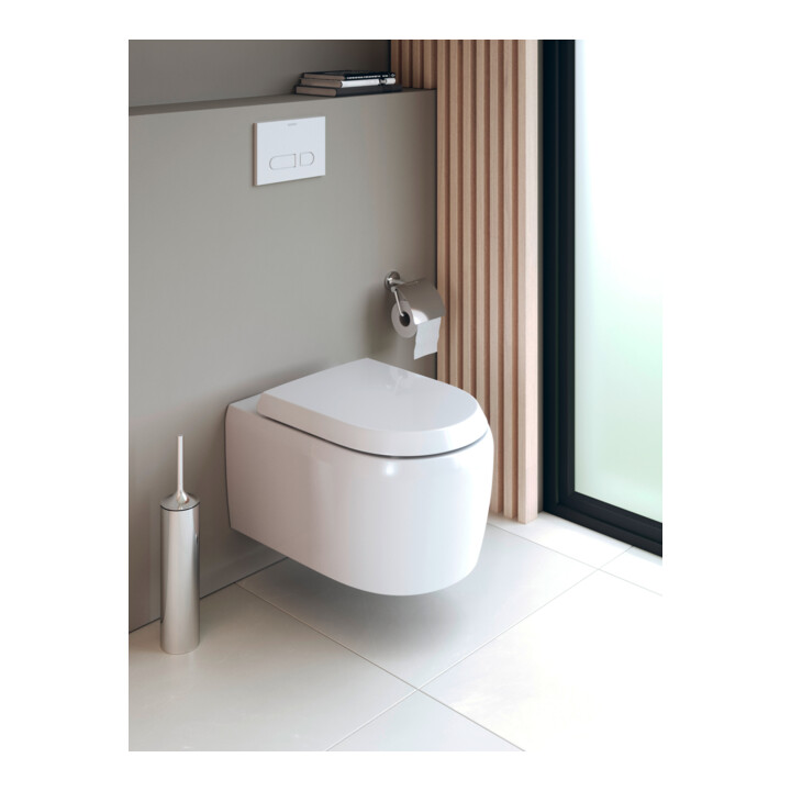 Duravit WC suspendu, cuvette à chasse profonde Qatego 38,5x57 cm, 4 l, blanc brillant