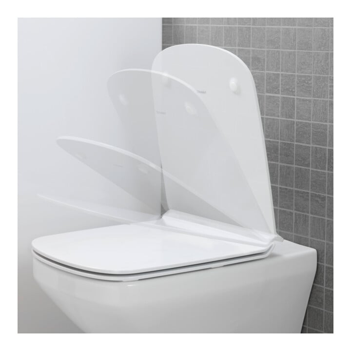 Duravit WC suspendu, cuvette à chasse profonde Set DuraStyle avec abattant, blanc