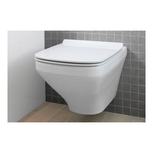 Duravit WC suspendu, cuvette à chasse profonde Set DuraStyle avec abattant, blanc