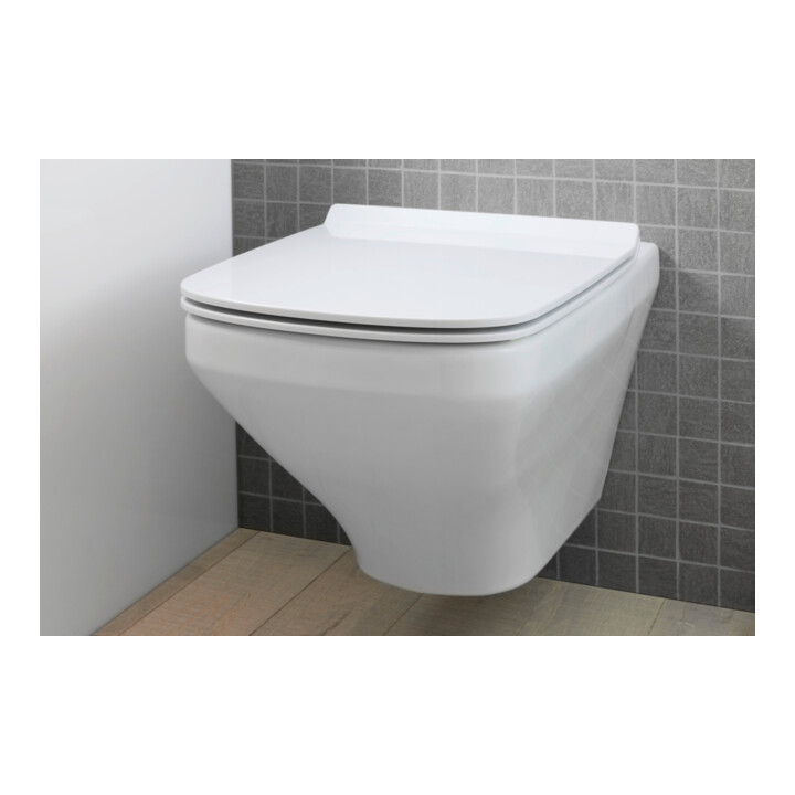 Duravit WC suspendu, cuvette à chasse profonde Set DuraStyle avec abattant, blanc