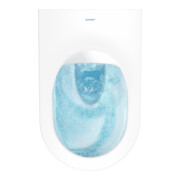 Duravit WC suspendu, cuvette à chasse profonde Set HygFlush Me by Starck avec abattant, blanc mat soyeux Hygieneglaze-2