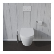 Duravit WC suspendu, cuvette à chasse profonde Set HygFlush Me by Starck avec abattant, blanc mat soyeux Hygieneglaze-2
