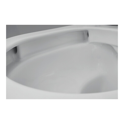 Duravit WC suspendu, cuvette à chasse profonde Set HygFlush Me by Starck avec abattant, blanc mat soyeux Hygieneglaze