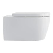 Duravit WC suspendu, cuvette à chasse profonde Set Me by Starck avec abattant, Rimless, blanc-2