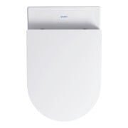 Duravit WC suspendu, cuvette à chasse profonde Set Me by Starck avec abattant, Rimless, blanc-4