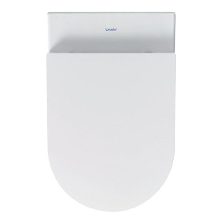 Duravit WC suspendu, cuvette à chasse profonde Set Me by Starck avec abattant, Rimless, blanc